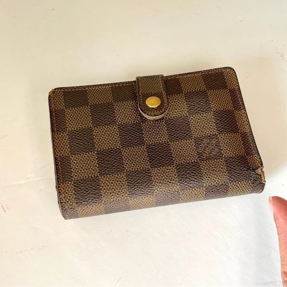 Louis Vuitton Brown Damier Porte-Monnaie Viennois Crossbody Wallet Purse
